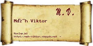 Méh Viktor névjegykártya